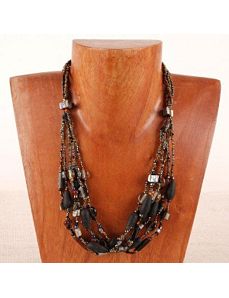 Gold Glam 6 Strand Necklace by Marlene's Jewels