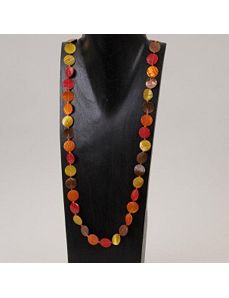 Long Hot Disk Necklace by Marlene's Jewels