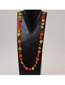 Long Hot Disk Necklace by Marlene's Jewels