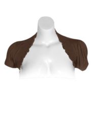 Brown Ruffle Bolero by Libian