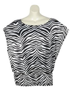 Multi Color Zebra Top by Unique