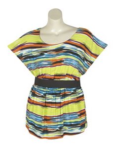 Lime Striped top by Unique