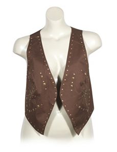 Brown Studded Vest by Unique