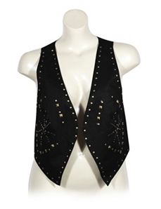 Black Studded Vest by Unique