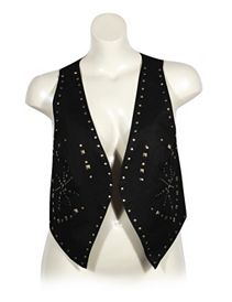 Black Studded Vest by Unique