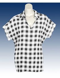 White Plaid Top by Unique
