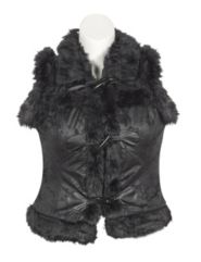 Black Fur Vest by Last Kiss