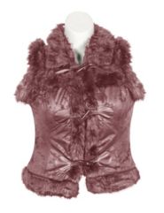 Wine Fur Vest by Last Kiss