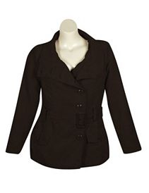Brown Faux Suede Jacket by Last Kiss