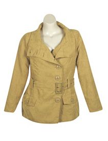 Gold Faux Suede Jacket by Last Kiss