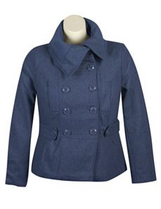 Navy Pea Coat by Last Kiss