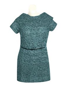 Teal Belted Sweater by Derek Heart