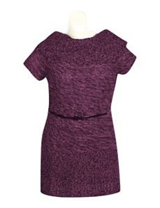 Berry Belted Sweater by Derek Heart