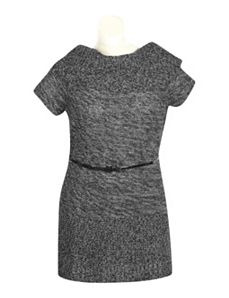 Grey Belted Sweater by Derek Heart