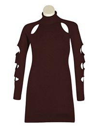 Brown Cut It Out Dress by Derek Heart