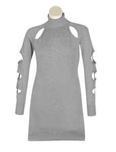 Grey Cut It Out Dress by Derek Heart