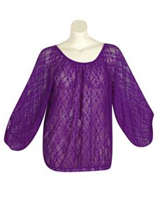 Purple Lucky Lace Top by Derek Heart