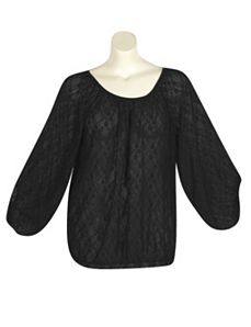 Black Lucky Lace Top by Derek Heart