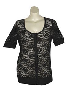 Black Lucy Lace Cardigan by Derek Heart