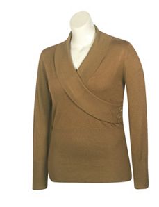 Khaki Wrap It Up Top by Derek Heart