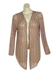 Taupe Crochet Cardigan by French Laundry
