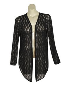 Black Crochet Cardigan by French Laundry