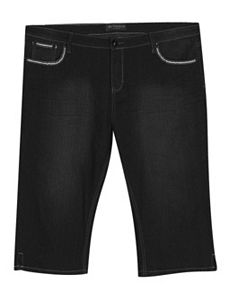 Black Jean Capri by Blu Vineyard