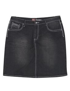 Black Jean Skirt by Kiss Therapy