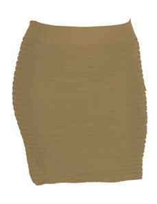 Khaki All Night Skirt by Icon Apparel