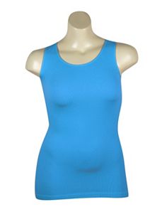 Blue Ribbed Tank by Icon Apparel