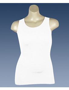 White Ribbed Tank by Icon Apparel