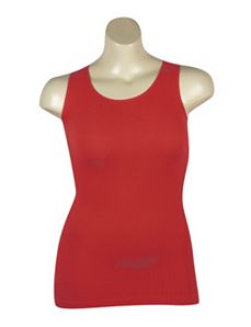 Red Ribbed Tank by Icon Apparel