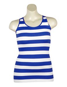 Royal Stripe Ribbed Tank by Icon Apparel