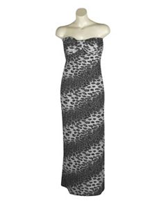 Grey Coastal Maxi Dress by Fashion Instincts