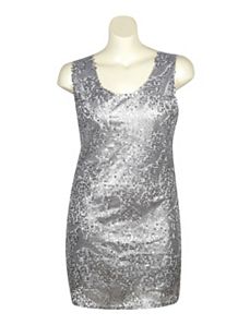 Silver Sequin Dress by Fashion Instincts