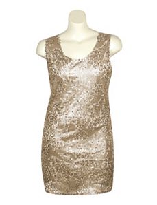 Gold Sequin Dress by Fashion Instincts