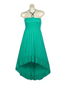 Green Hi Low Maxi Dress by Meetu Magic