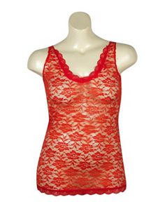 Red Love Lace Tank by Just One