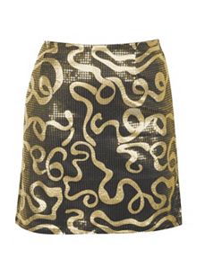 Gold Sequin Skirt by Just One