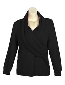 Black Shawl Collar Sweater by Pierri