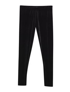 Black Slim Leg Velvet Pant by Forever Young