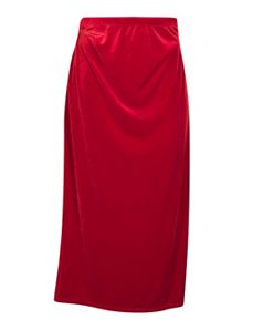 Red Long Velvet Skirt by Forever Young