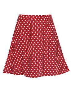 Red Do The Dot Skirt by Forever Young