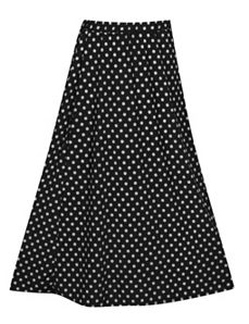 Black Maxi Dot Skirt by Forever Young