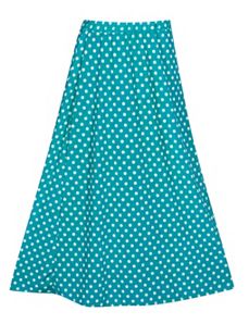 Turquoise Maxi Dot Skirt by Forever Young