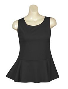 Black Peplum Top by Forever Young