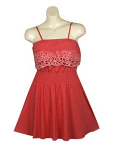 Red South Border Top by Forever Young