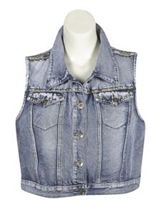 Studded Denim Vest by Elite Jeans