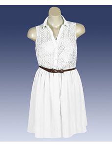 Lace Chiffon Dress by Dress Club