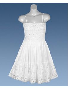 White Jewels Smock Dress by Pink Apple
